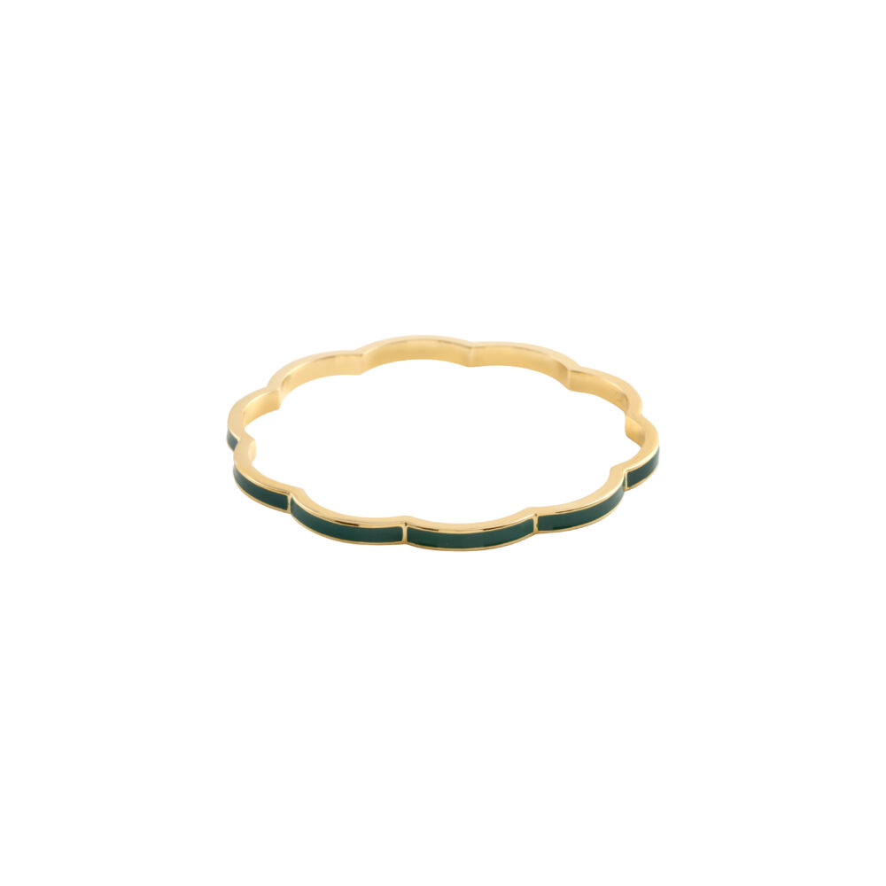 bracelet flower power plaque or laque sapin cabirol paris